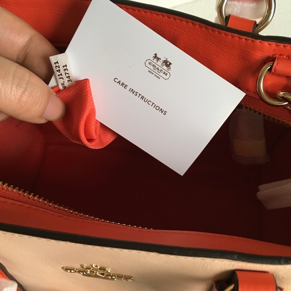 NWT COACH MINI CROSBY CARRYALL IN TWO TONE COLORBLOCK LEATHER 34731 - Picture 11 of 14